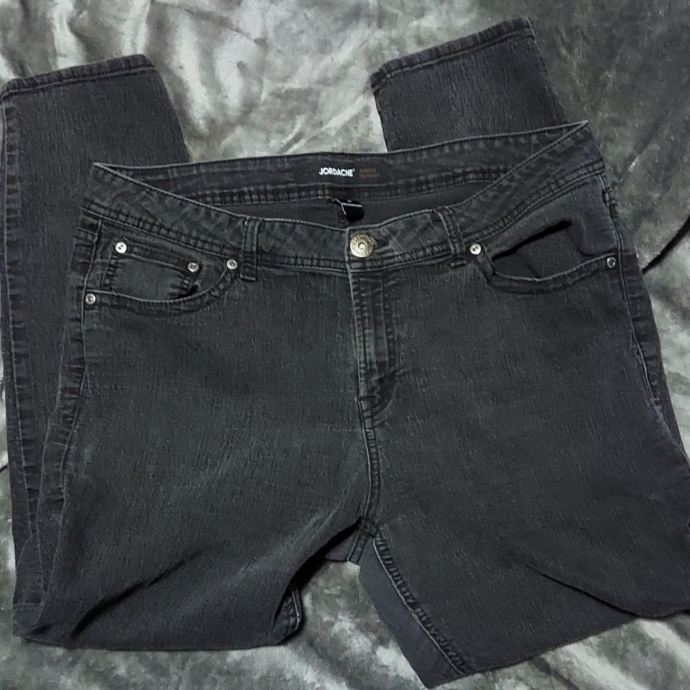 Black Jordache Jeans Size 18